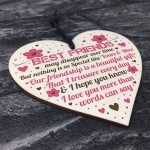 BEST FRIEND GIFTS Wooden Heart Sign Best Friend Birthday Card