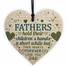 Best Daddy Gift Wooden Heart Fathers Day Gift For Dad Daddy 