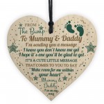 From Bump Gifts Mummy To Be Gifts Daddy To Be Card Wood Heart