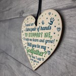 Will You Be My Godfather Wooden Heart Godparent Asking Gifts