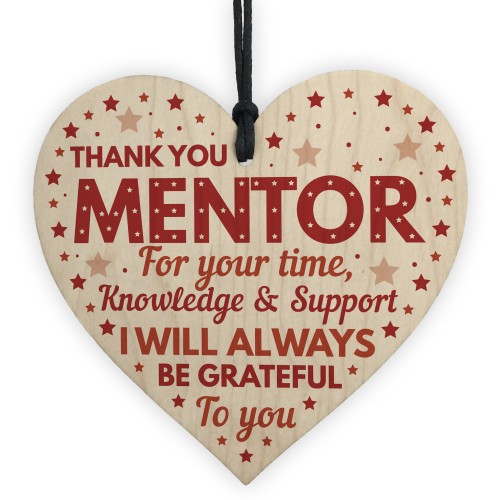 Thank You Gift For Teacher Mentor Wood Heart Sign Leaving Gifts 