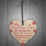 Happy Mothers Day Gift For Mum Mummy Wooden Heart Sign Gift