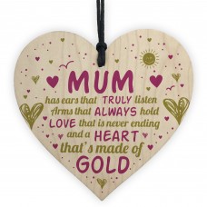 MUM PLAQUE Mothers Day Gift Heart Thank You Gift Love Sign Gift