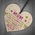 MUM PLAQUE Mothers Day Gift Heart Thank You Gift Love Sign Gift