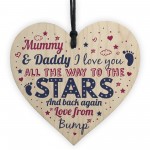 Mummy To Be Gifts Daddy To Be Card Wood Heart From Bump Gifts