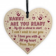 Nanny To Be Gifts Wooden Heart Nanny To Be Baby Shower Gifts
