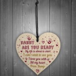 Nanny To Be Gifts Wooden Heart Nanny To Be Baby Shower Gifts