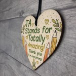 Thank You Gift For Teacher Teaching Assistant Wooden Heart Gifts