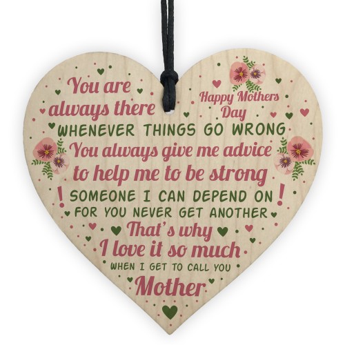 Mothers Day Plaque Mothers Day Gift Wood Heart Gift For Her