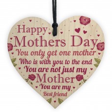 Mothers Day Wooden Heart Plaque Keepsake Mum Mummy Gift From Son