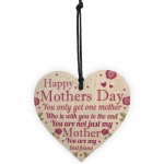 Mothers Day Wooden Heart Plaque Keepsake Mum Mummy Gift From Son