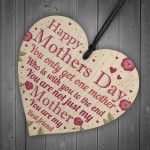 Mothers Day Wooden Heart Plaque Keepsake Mum Mummy Gift From Son