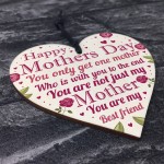 Mothers Day Wooden Heart Plaque Keepsake Mum Mummy Gift From Son