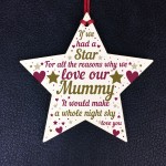 Mothers Day Gift Mothers Day Card Wooden Star Plaque Mummy Gifts