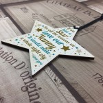 NANNY GIFTS Nanny Birthday Gift Wooden Star Plaque Mothers Day 