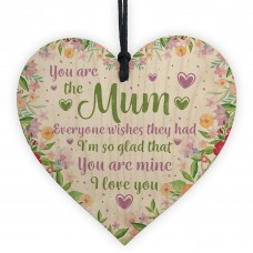 Gifts For Mum Mummy Wooden Heart Birthday Mothers Day Gifts