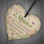 Gifts For Mum Mummy Wooden Heart Birthday Mothers Day Gifts