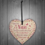 Nan Nanny Grandma Gift Wooden Heart Sign Birthday Gift For Nan