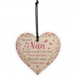 Nan Nanny Grandma Gift Wooden Heart Sign Birthday Gift For Nan