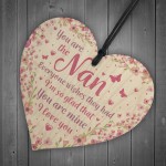 Nan Nanny Grandma Gift Wooden Heart Sign Birthday Gift For Nan