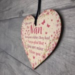 Nan Nanny Grandma Gift Wooden Heart Sign Birthday Gift For Nan