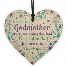 Godmother Thank You Gifts Wood Heart Christening Gift For Friend