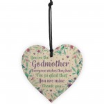 Godmother Thank You Gifts Wood Heart Christening Gift For Friend