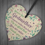 Godmother Thank You Gifts Wood Heart Christening Gift For Friend