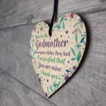 Godmother Thank You Gifts Wood Heart Christening Gift For Friend