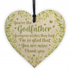 Godfather And Godmother Thank You Christening Gifts Wooden Heart