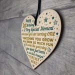 First 1st Birthday Gift Baby Boy Girl Handmade Wood Heart Gifts