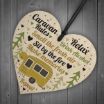 Caravan Rules Hanging Wooden Heart Plaque Caravan Accessories
