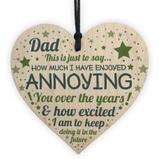 Funny Dad Daddy Gift From Daughter Son Novelty Wood Heart