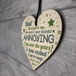 Funny Dad Daddy Gift From Daughter Son Novelty Wood Heart