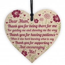 Dear MumMothers Day Birthday Gift For Mum Wooden Heart