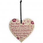 Dear MumMothers Day Birthday Gift For Mum Wooden Heart