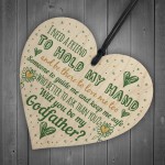 Will You Be My Godfather Gift For Friend Brother Wooden Heart