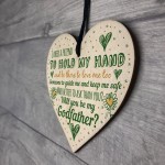Will You Be My Godfather Gift For Friend Brother Wooden Heart
