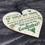 Will You Be My Godfather Gift For Friend Brother Wooden Heart