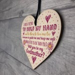 Will You Be My Godmother Gift For Friend Wood Heart Godparent