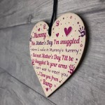 Mummy To Be Gifts Mothers Day Gift From Bump Wood Heart