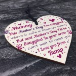 Mummy To Be Gifts Mothers Day Gift From Bump Wood Heart