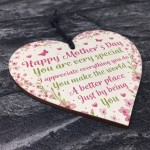 Mothers Day Gifts For Mum Mummy Wooden Heart Plaque Gifts
