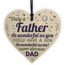 Dad Birthday Gifts From Daughter Wooden Heart Funny Gift