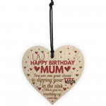 Funny Mum Birthday Gifts From Daughter Son Wooden Heart Gift