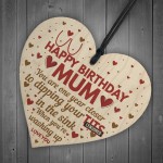 Funny Mum Birthday Gifts From Daughter Son Wooden Heart Gift