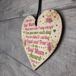 Mum Award Mothers Day Gifts Wood Heart Mum Mummy Gifts