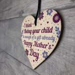 Mothers Day Funny Gifts Wooden Heart Sign Present