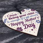 Mothers Day Funny Gifts Wooden Heart Sign Present