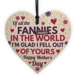 Funny Rude Mothers Day Gifts Novelty Wood Heart Gift For Mum